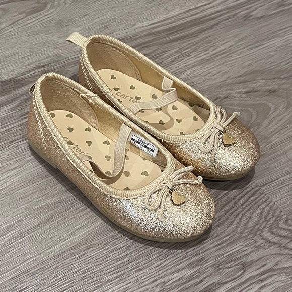 Carter's Shoes Kids Carters Gold Little Ballet Flats Size 8 Poshmark